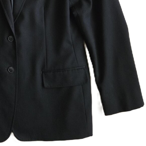 Evan Picone 45% Wool Classic Tailored Lined Black Blazer Suit Jacket Women's 10 - Picture 3 of 6